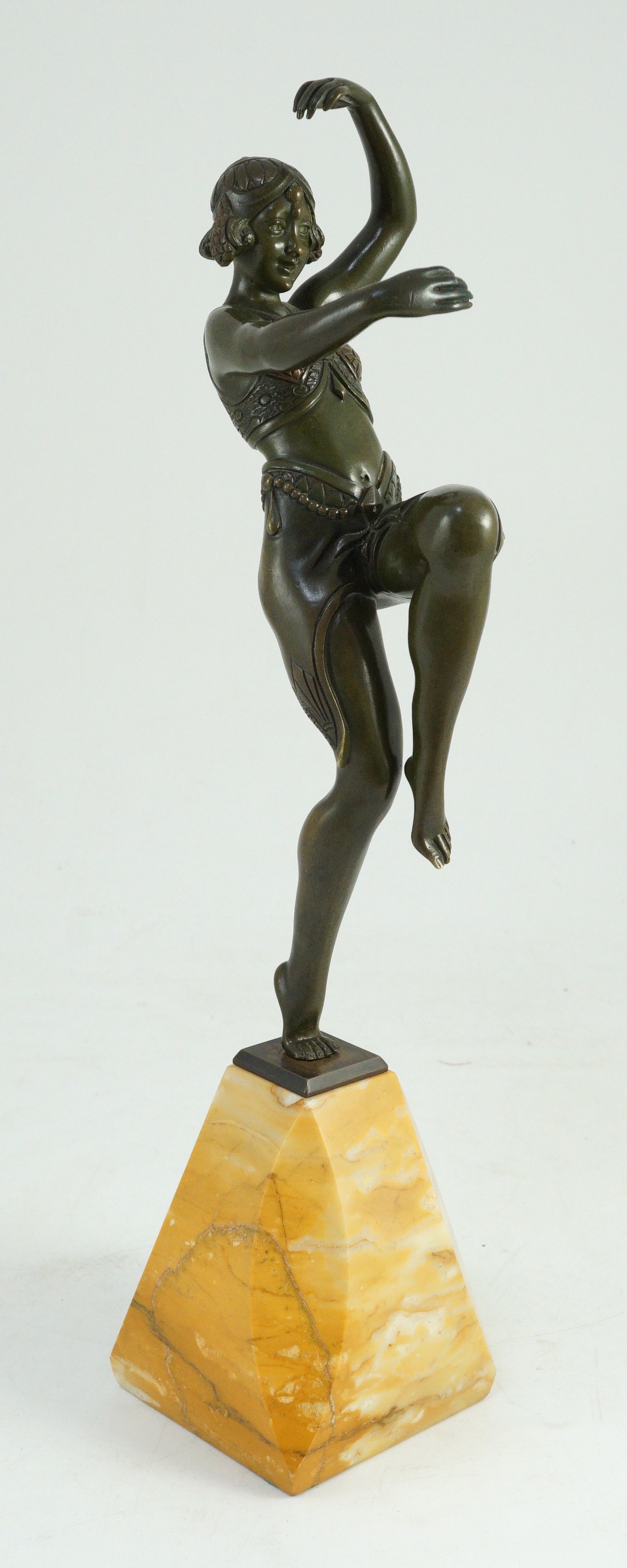 Samuel Lipchytz (1880-1943). A patinated bronze figure of a dancing woman, 40cm high